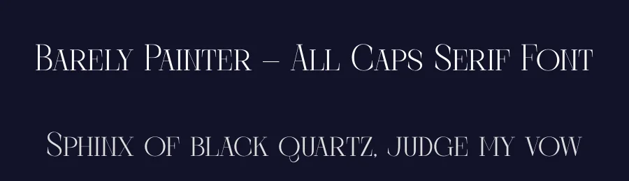 Barely Painter – All Caps Serif Font by timelesstype.co — Display Font — thumbnail 2
