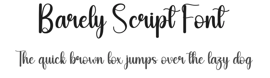 Barely Script Font by andikastudio — Script Handwritten Font