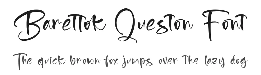 Barettok Queston Font by letterenastudios — Script Handwritten Font