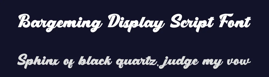 Bargeming Display Script Font by Basnistudio — Display Font — thumbnail 2