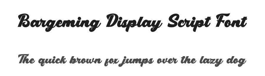 Bargeming Display Script Font by Basnistudio — Display Font
