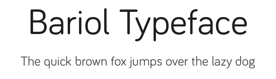 Bariol Typeface by atipo — Sans Serif Font