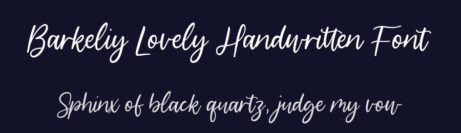 Barkeliy Lovely Handwritten Font by balpirick — Script Handwritten Font — thumbnail 2