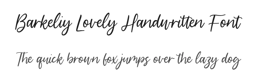 Barkeliy Lovely Handwritten Font by balpirick — Script Handwritten Font