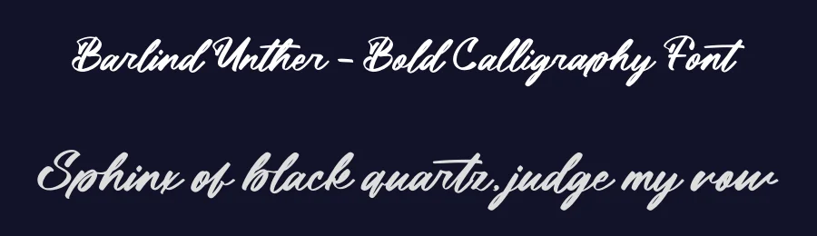 Barlind Unther – Bold Calligraphy Font by letterenastudios — Script Handwritten Font — thumbnail 2