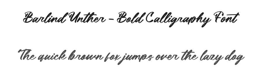 Barlind Unther – Bold Calligraphy Font by letterenastudios — Script Handwritten Font