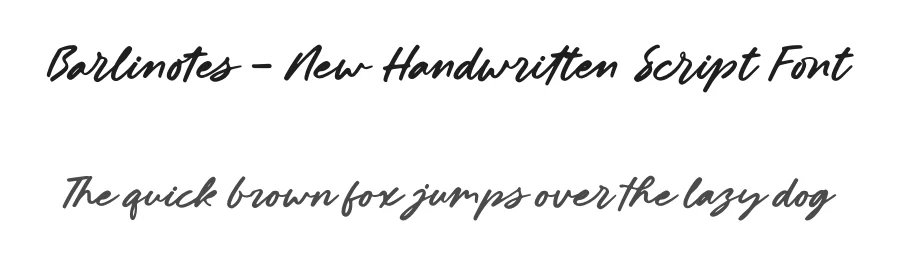 Barlinotes – New Handwritten Script Font by letterenastudios — Script Handwritten Font