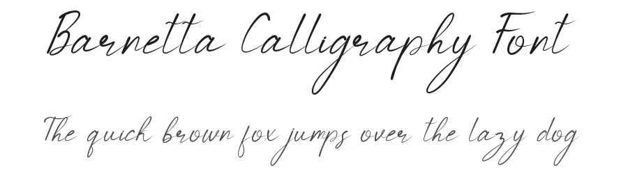 Barnetta Calligraphy Font by edricstudio — Script Handwritten Font
