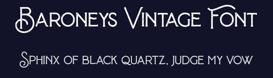 Baroneys Vintage Font by sancreastd. — Display Font — thumbnail 2