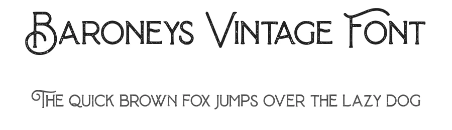 Baroneys Vintage Font by sancreastd. — Display Font