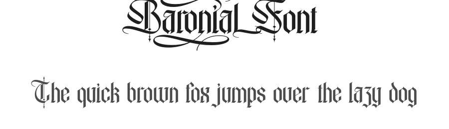 Baronial Font by burntilldead — Display Font