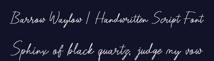 Barrow Waylow | Handwritten Script Font by Gracetypestudio — Script Handwritten Font — thumbnail 2