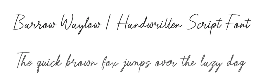 Barrow Waylow | Handwritten Script Font by Gracetypestudio — Script Handwritten Font