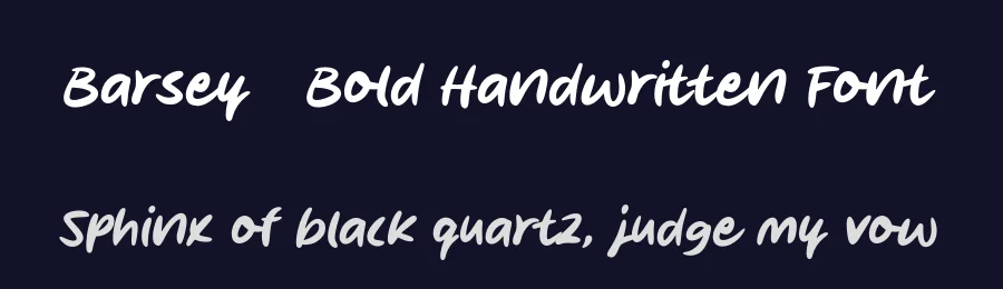 Barsey – Bold Handwritten Font by Anxietype Foundry — Display Font — thumbnail 2