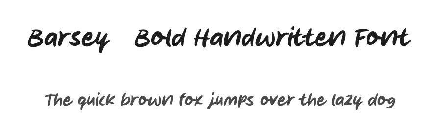 Barsey – Bold Handwritten Font by Anxietype Foundry — Display Font