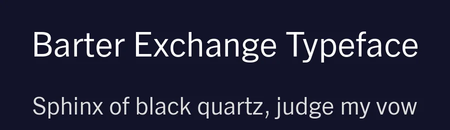 Barter Exchange Typeface by Alfredo Marco Pradil — Sans Serif Font — thumbnail 2