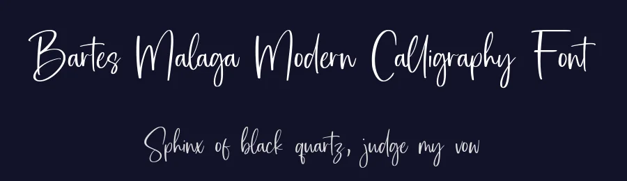 Bartes Malaga Modern Calligraphy Font by balpirick — Script Handwritten Font — thumbnail 2