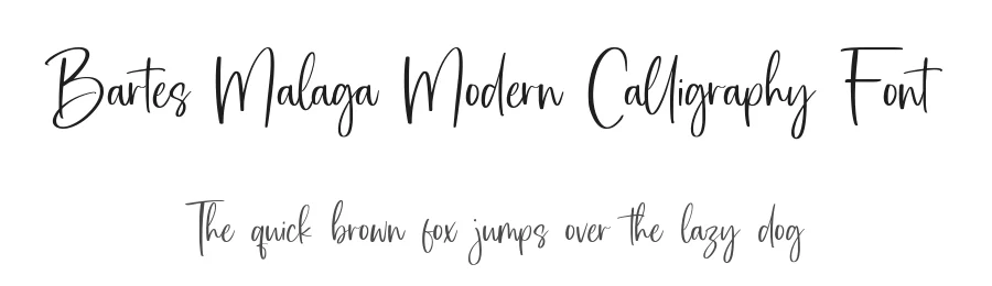 Bartes Malaga Modern Calligraphy Font by balpirick — Script Handwritten Font