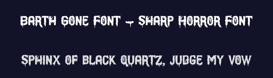 Barth Gone Font – Sharp Horror Font by bearydsgn — Blackletter Font — thumbnail 2
