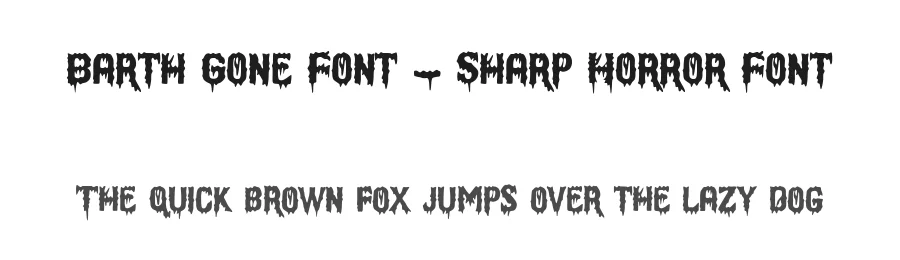Barth Gone Font โ Sharp Horror Font by bearydsgn โ Blackletter Font
