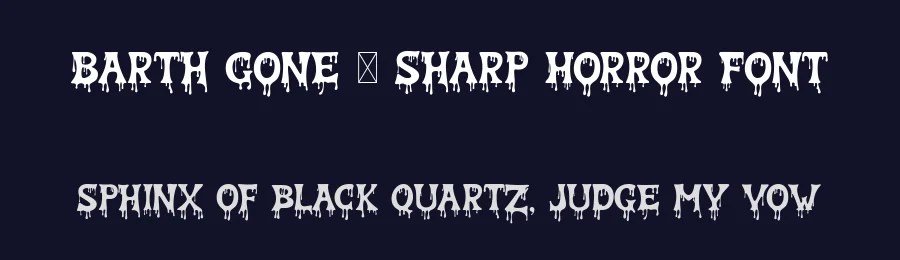 Barth Gone – Sharp Horror Font by bearydsgn — Blackletter Font — thumbnail 2