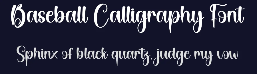 Baseball Calligraphy Font by creativeletter — Script Handwritten Font — thumbnail 2