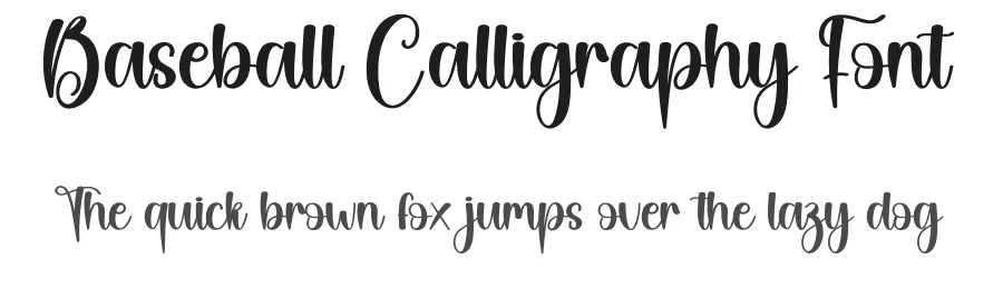 Baseball Calligraphy Font by creativeletter — Script Handwritten Font