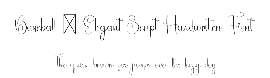 Baseball – Elegant Script Handwritten Font by freshtypeink — Script Handwritten Font