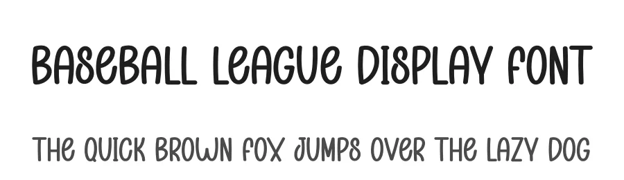 Baseball League Display Font by creativeletter — Display Font