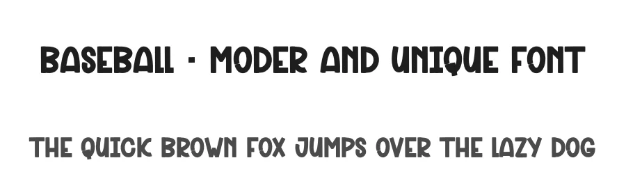 Baseball – Moder And Unique Font by andikastudio — Display Font