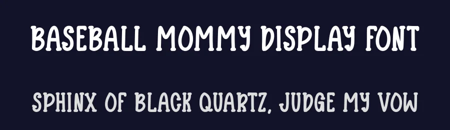 Baseball Mommy Display Font by Craftedtype — Decorative Font — thumbnail 2