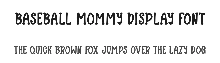 Baseball Mommy Display Font by Craftedtype — Decorative Font