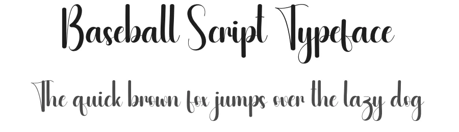 Baseball Script Typeface by andikastudio — Script Handwritten Font