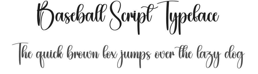 Baseball Script Typeface by creativeletter — Script Handwritten Font