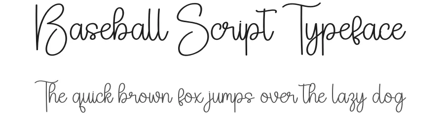Baseball Script Typeface by creativeletter — Script Handwritten Font