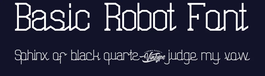 Basic Robot Font by VinType — Display Font — thumbnail 2