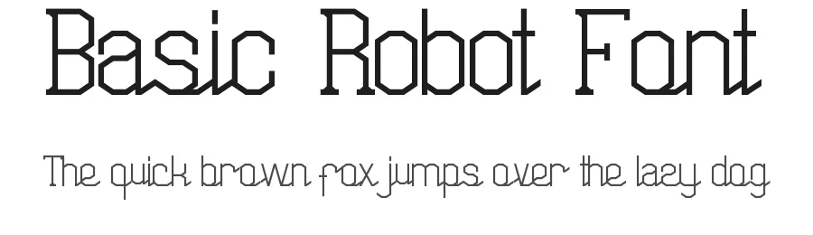 Basic Robot Font by VinType — Display Font