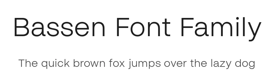 Bassen Font Family by SRS Type β Sans Serif Font
