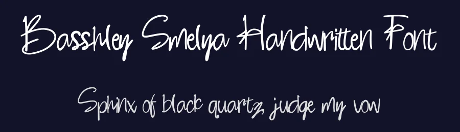 Basshley Smelya Handwritten Font by Dhabee — Script Handwritten Font — thumbnail 2