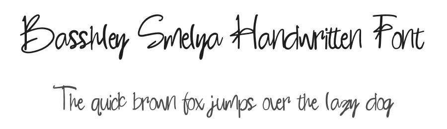 Basshley Smelya Handwritten Font by Dhabee — Script Handwritten Font