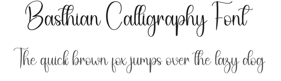 Basthian Calligraphy Font by creativeletter — Script Handwritten Font