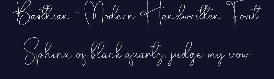 Basthian – Modern Handwritten Font by creativeletter — Script Handwritten Font — thumbnail 2