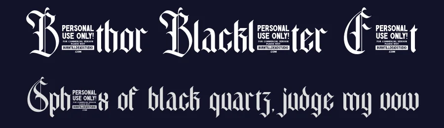 Basthor Blackletter Font by burntilldead — Blackletter Font — thumbnail 2