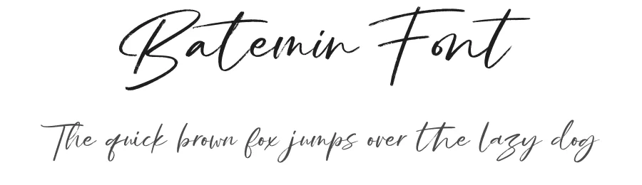 Batemin Font by Rantautype — Script Handwritten Font