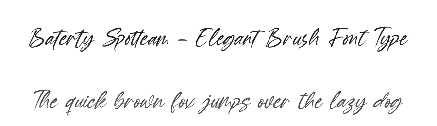 Baterty Spotteam – Elegant Brush Font Type by letterenastudios — Script Handwritten Font