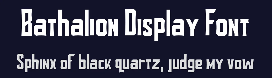 Bathalion Display Font by Rantautype — Display Font — thumbnail 2