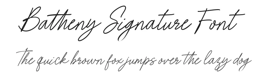 Batheny Signature Font by metafontsy — Script Handwritten Font