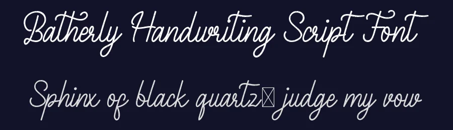 Batherly Handwriting Script Font by CalligraphyFonts.net — Script Handwritten Font — thumbnail 2