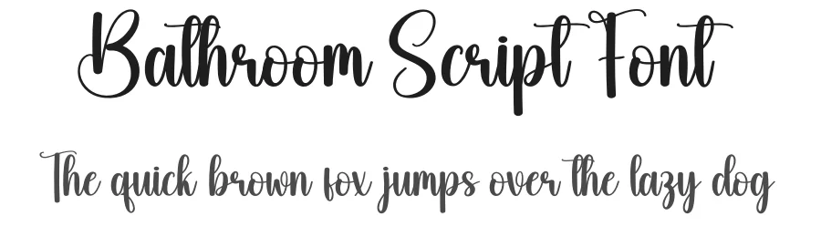 Bathroom Script Font by creativeletter — Script Handwritten Font