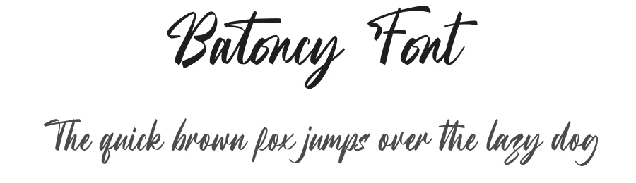 Batoncy Font by Rantautype — Script Handwritten Font